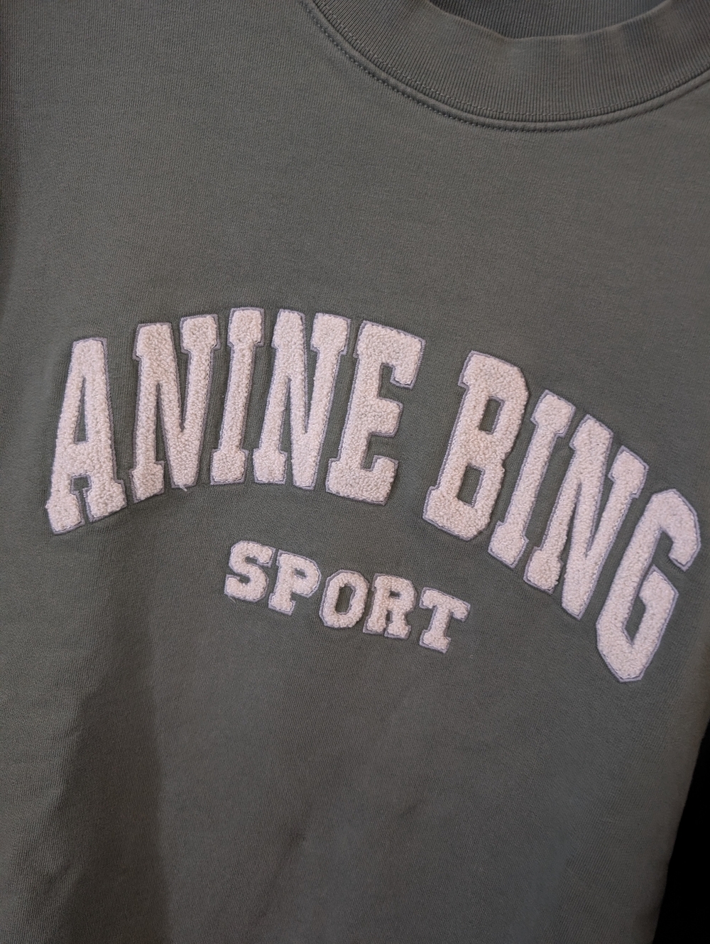 Anine Bing Olive Green 'Anine Bing Sport' Pullover Sweatshirt - Picture 3 of 5